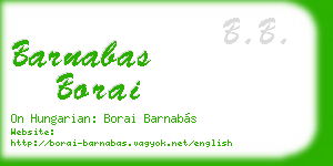 barnabas borai business card