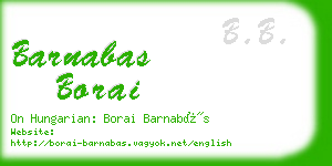 barnabas borai business card